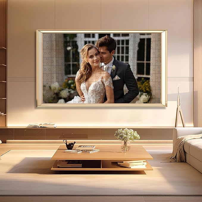 Custom Puzzle from Photos,200 PCS Personalized Jigsaw Puzzle for Adult Kids, Make Your Own Photo Puzzle from Picture, Birthday Gift for Women Men GF BF Anniversary Wedding Chrismas(200 PCS-Horizontal)