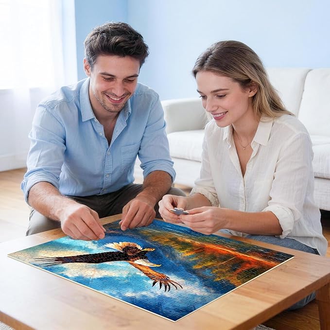 500 Piece Puzzle for Adults, Jigsaw Puzzles Eagle Puzzles Games 500 Pieces and Up for Adult Elderly Great Gift Family Games 20.5"X15"