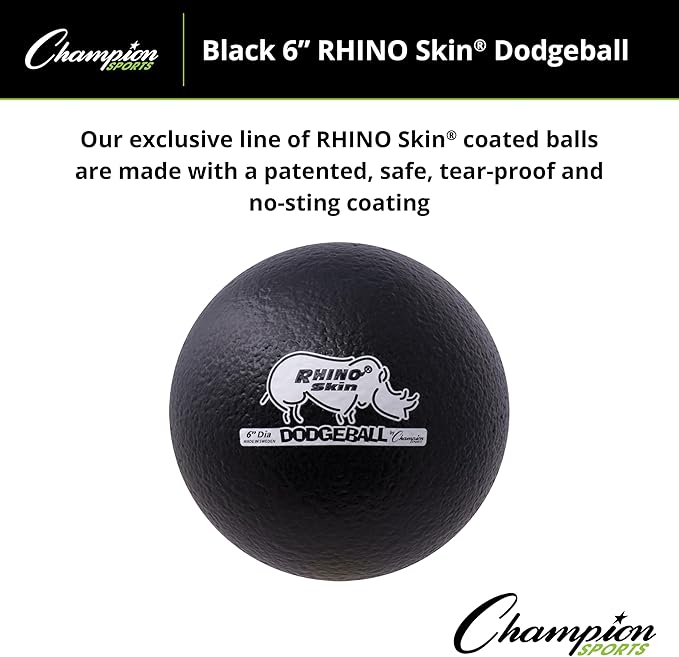 Champion Sports® Rhino Skin® Low Bounce Dodgeball Sets & Singles for Playground, PE, Backyard & League Games – Team Sports Equipment for Youth & Adults