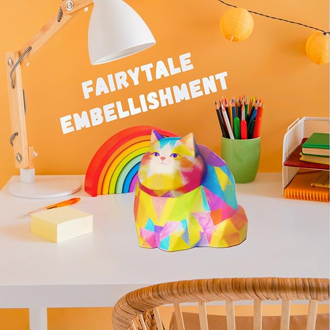 Paint Your Own Cat Lamp Kit, Arts and Crafts for Kids Ages 8-12, Arts and Crafts for Kids 4-6, DIY Fat Cat Night Light Gifts for Girls, Art Supplies for Teens Girls Boys Birthday Ages 3 4 5 6 7 8 9+