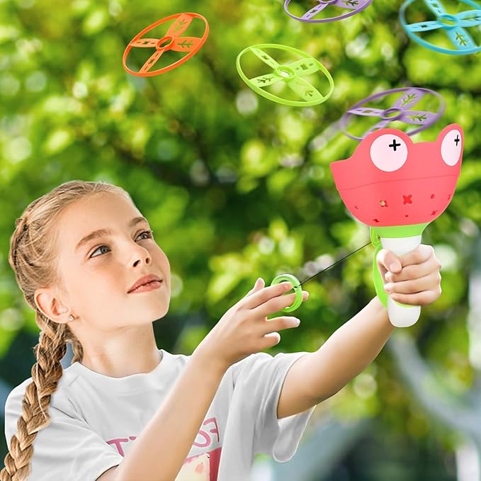 Outdoor Toys for Kids Ages 4-8 Kids Outdoor Flying Toys Manual Capture Catching for Toddlers 3 4 5 6 7 8 Years Old Christmas Easter Birthday Gifts Boys Girls