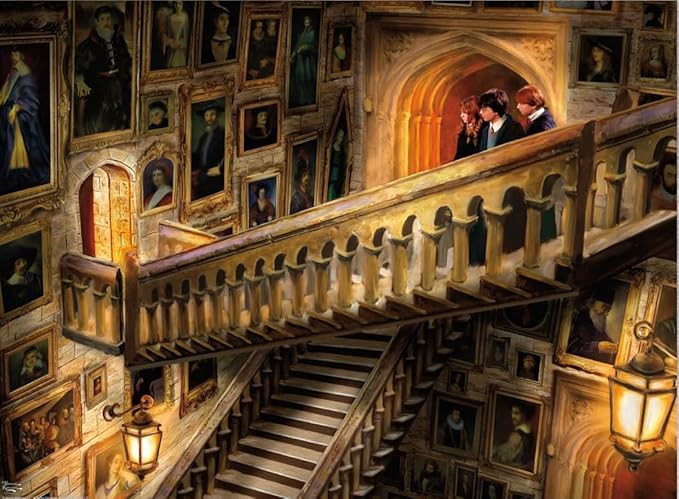 Ceaco - 1000 Piece Thomas Kinkade Harry Potter Grand Staircase Puzzle for Adults, Silver Select - Quality 1000 Pieces Jigsaw Puzzle