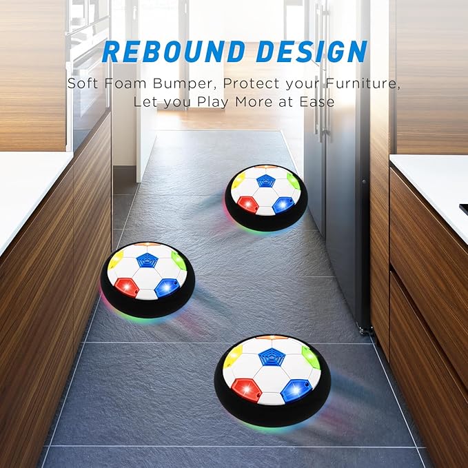 Hover Soccer Ball for Kids, Light-Up Soccers Ball Boys Toys, Kids Training Hover Balls Indoor Toy Games, Birthday Gifts for Kid Age 4, 5, 6, 7, 8-10 Year Old Boy - Soccer