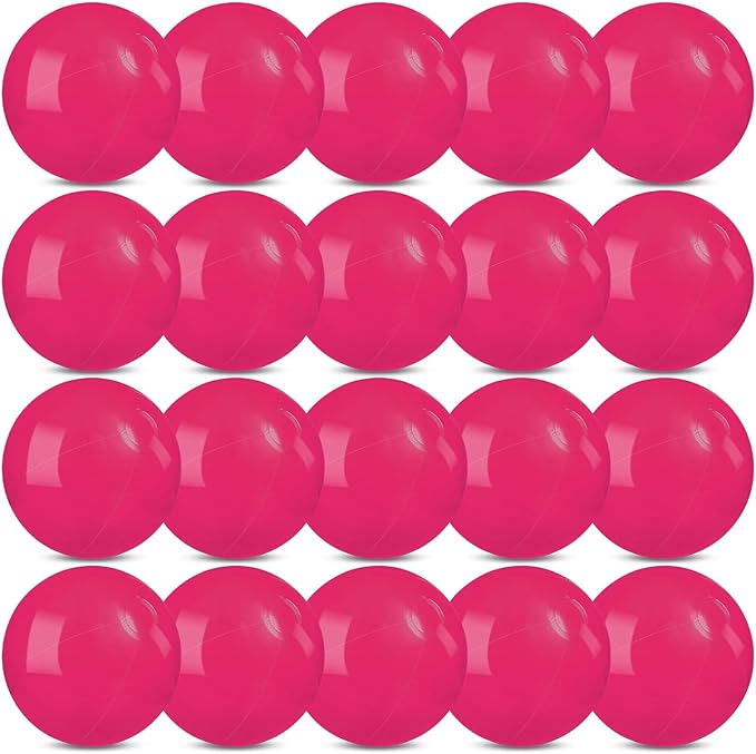 20 Pack Beach Ball - 12Inch Blow Up Beach Ball Party Supplies for Kids, Inflatable Floating Balls for Summer Pool Parties, Outdoor Activities & Birthday Decorations