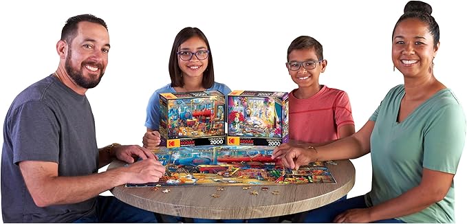 RoseArt - Kodak Premium Collector - Train Station - 2000 Piece Jigsaw Puzzle for Adults