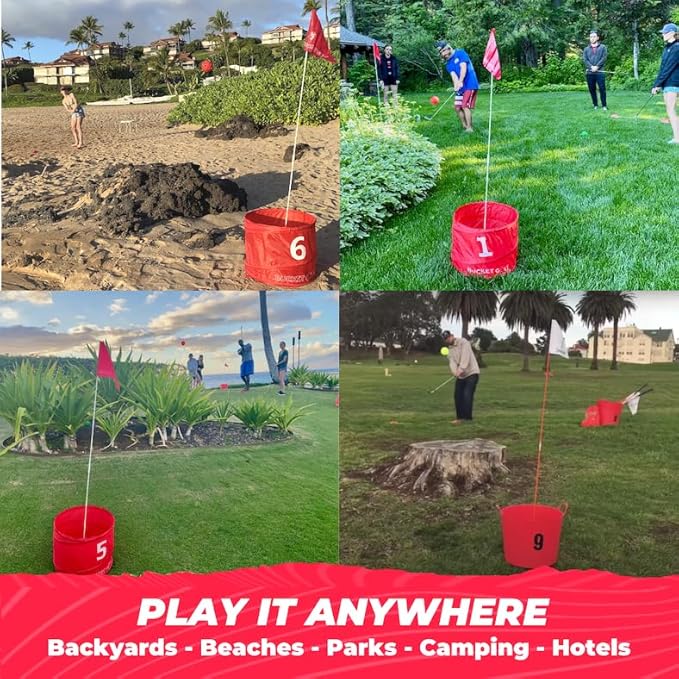 bucketgolf Game Official Size and Weight Extra Balls (6 Pack) - Replacement Balls Works for All Lawn Golf Game Sets.