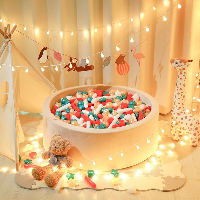 STARBOLO Ball Pit Balls Stars Hearts Gaint Sprinkles150pcs,Red Green Colors