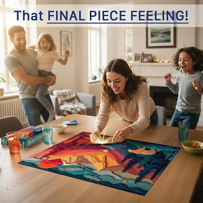 Bear Country (#8) – 1000 Piece Jigsaw Puzzle for Adults | Premium European Blue Board | Satin Low-Glare Finish | Ribbon Cut | Bonus Poster | Display-Worthy Box | Printed in USA | Final Piece Puzzles