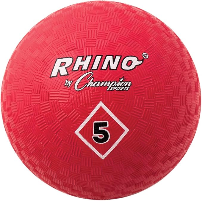 Champion Sports Playground Ball – Durable High-Bounce Ball, Sizes 5", 6", 7", 10", 13" & 16" for Gym, Recess & Play