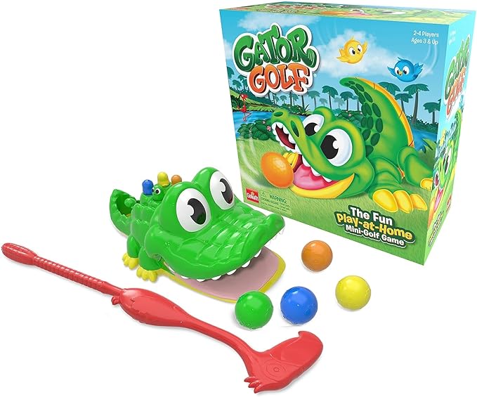 Gator Golf - Putt The Ball into The Gator's Mouth to Score Game by Goliath, Single, Gator Golf, 27 x 27 x 12.5 cm for age 3+ years
