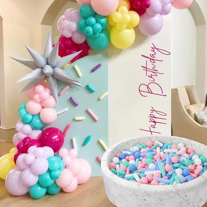 STARBOLO Ball Pit Balls for Kids -Pack of 150 200 500 Colorful Ball Pit Balls Crush Proof Plastic Toy Balls for Toddlers Ball Pit, Ball Pit Play Tent, Baby Pool Water Toys