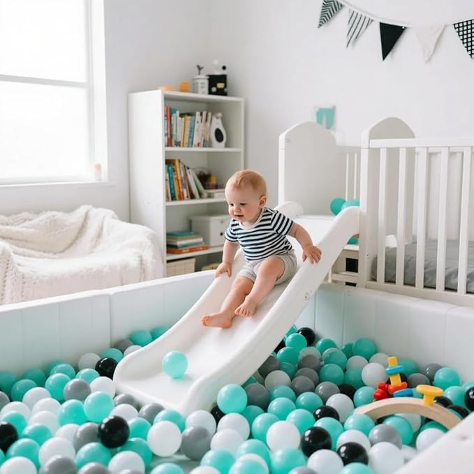 STARBOLO Ball Pit Balls for Toddlers Pack of 100 200 500 - BPA&Phthalate Free Non-Toxic Crush Proof Soft Plastic Balls for 1-5Years Old Toddlers Girl Kids Birthday Pool Playpen Tent Party
