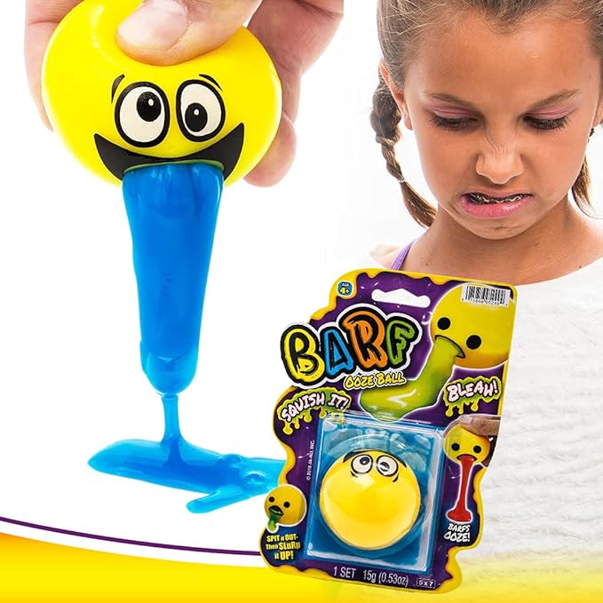 JA-RU Barf Slime Toy Squishy Stress Balls for Kids (6 Fidget Ball Assorted) Throw Up Vomit Slime Balls. Anti Stress Squeeze Toy. Funny Pranks Party Favors Easter Egg Fillers. 5299-6p