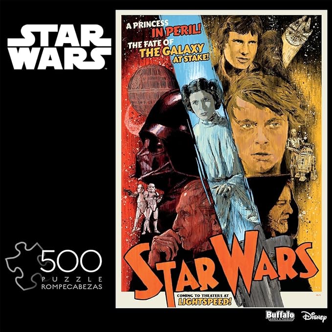 Buffalo Games - Star Wars - The Fate of The Galaxy at Stake! - 500 Piece Jigsaw Puzzle for Adults -Challenging Puzzle Perfect for Game Nights - Finished Size is 21.25 x 15.00