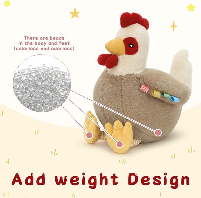 Tezituor Easter Chicken Stuffed Animal, Big Realistic Chicken Plush Toy, Cuddly Large Rooster Stuffed Animals,Soft Hen Stuffy Giant Farm Chick Plushie Gifts for Kids Girls Christmas Birthday