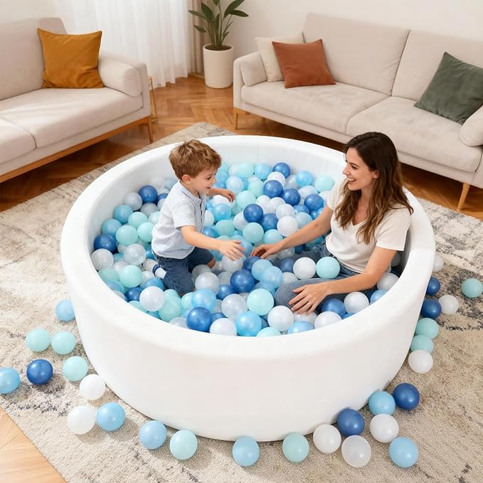 STARBOLO Ball Pit Balls for Toddlers Pack of 100 200 500 - BPA&Phthalate Free Non-Toxic Crush Proof Soft Plastic Balls for 1-5Years Old Toddlers Girl Kids Birthday Pool Playpen Tent Party