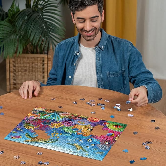 Ravensburger Tropical Waters Jigsaw Puzzle - 500 Unique Pieces, Precision-Cut | Vibrant, Glare-Free Imagery | Ideal for Relaxation or Group Activity | FSC-Certified Materials