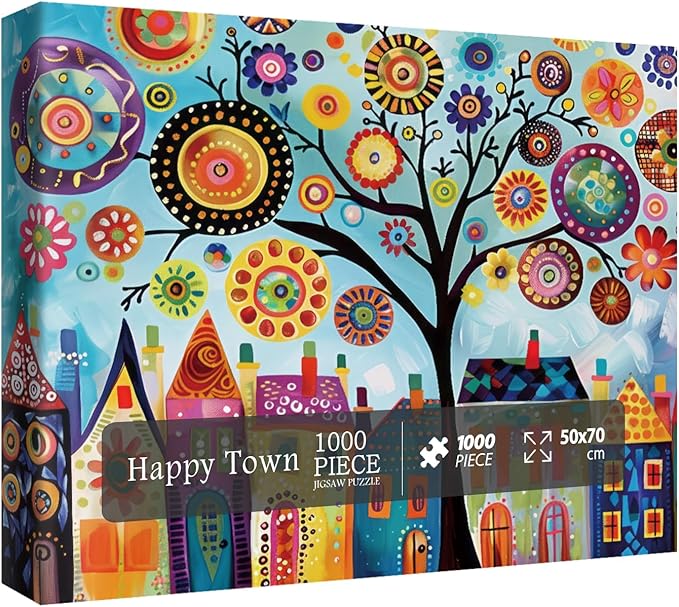 Tree of Life Puzzles for Adults 1000 Pieces, Colorful Jigsaw Puzzle, Art Puzzles as Home Decor