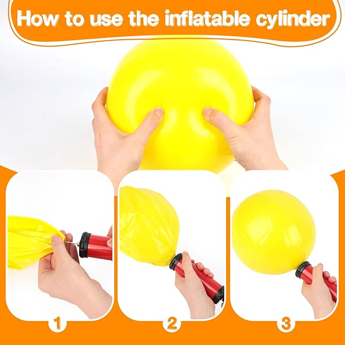 Amor Present 8PCS Inflatable Playground Balls, 8.5Inch Bouncing Sensory Balls with Hand Air Pump, for Kids Birthday Parties