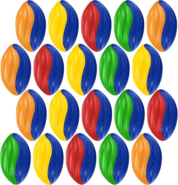 Jerify 20 Pack Mini Footballs Bulk 7 Inch Small Toy Footballs Spiral Foam Soft Sports for Outdoor Indoor Play Game Kids Party Supplies(Blue Color Series)