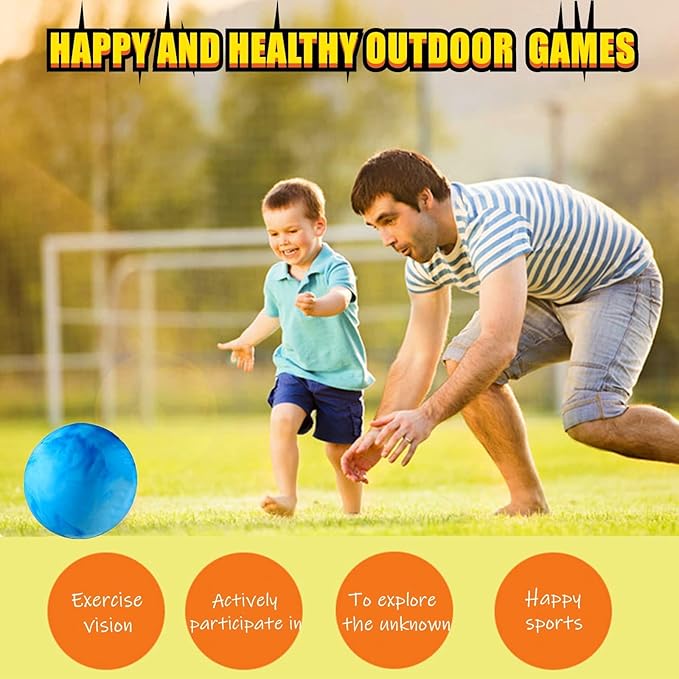 4 Pcs Playground Balls with Pump, 9 inch Inflatable Bouncy Balls for Kids, School, Beach, Kickball DodgeBalls and Indoor Outdoor Plays