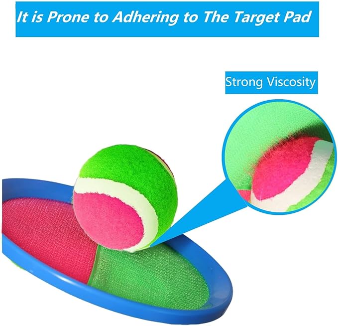 4 Pack Toss and Catch Ball Replacement Sticky Balls, 2.5 Inch Diameter, Suitable for Toss and Catch Game