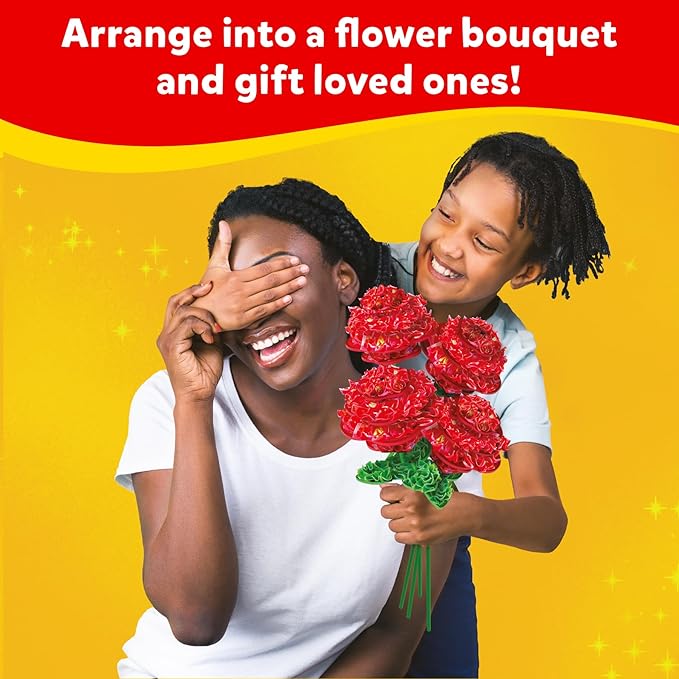 Skillmatics Poke-in Art - Rose Bouquet, Mess-Free Fun for Kids, DIY Wood Craft Kits, Creative Activity, Gifts for Girls & Boys Ages 4, 5, 6, 7, 8, 9, 10, 11, 12