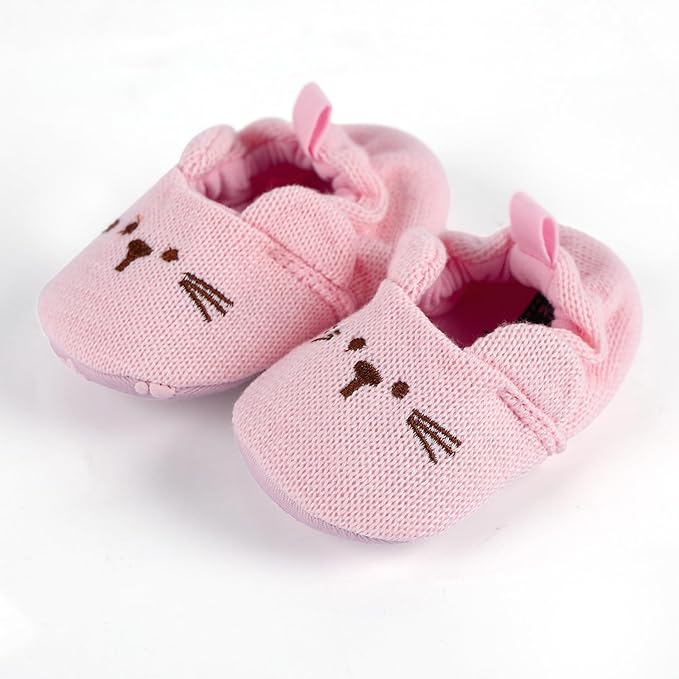 BABESIDE Baby Doll Shoes for 20-26 Inch Dolls, Reborn Baby Doll Shoes with Cute Paw Patterns fit Realistic Baby Doll Girls, Only Pink Reborn Dolls Shoes