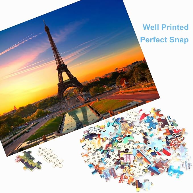 500 Piece Puzzles for Adults Eiffel Tower 20.5 x 15 Inch 500 Piece Jigsaw Puzzles for Adults Puzzles 500 Pieces for Adults Holiday Educational Challenge Puzzle