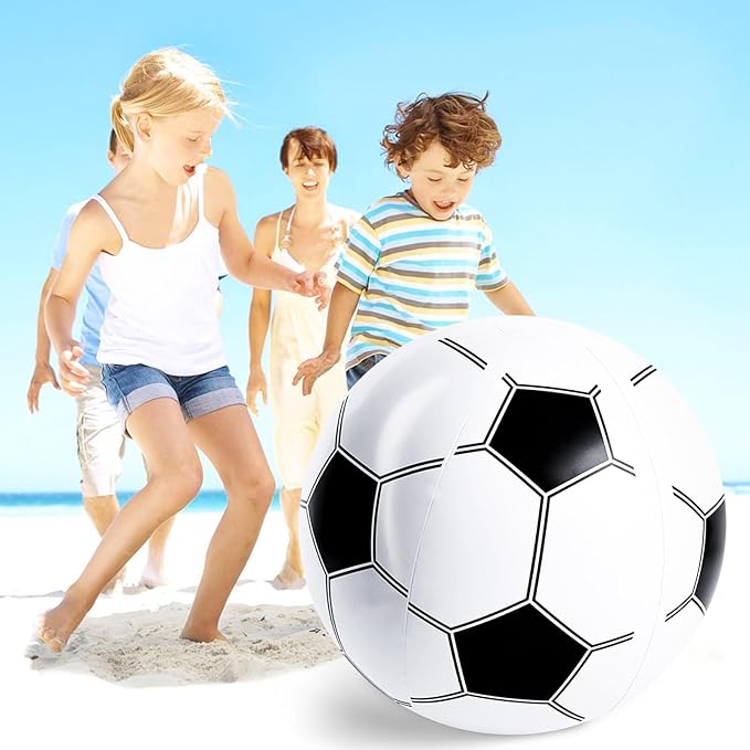 AMOR PRESENT Inflatable Soccer Balls, 27-inch Beach Ball for Beach Toys & Soccer Goodie Bags Stuffers, Birthday Party Decorations, Party Favors for Kids