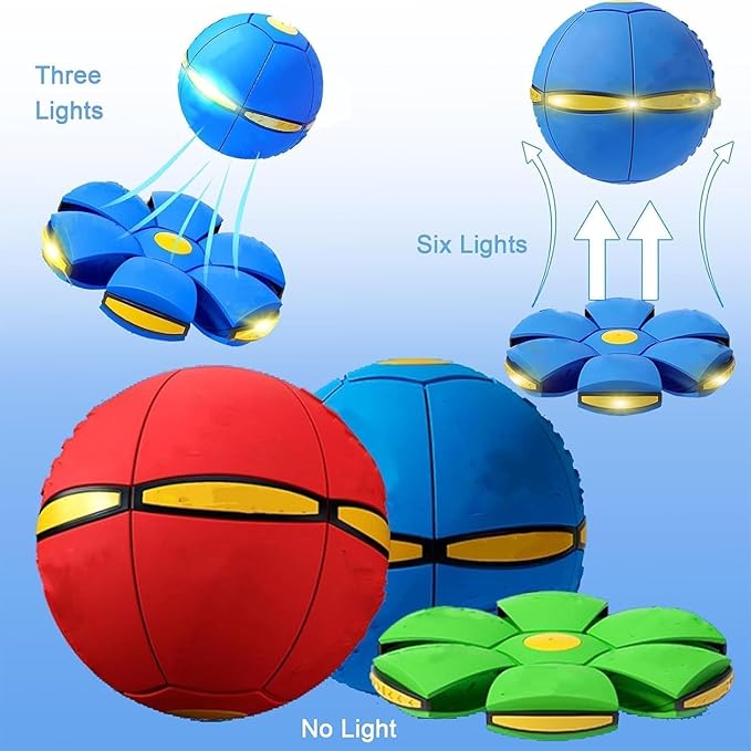 Magic Bouncing Ball, Magic Bouncing Ball with 6 Light, Dual Form Freely Switchable, Parent-Child Interaction Suitable for Indoor & Outdoor Use (Light Pink)