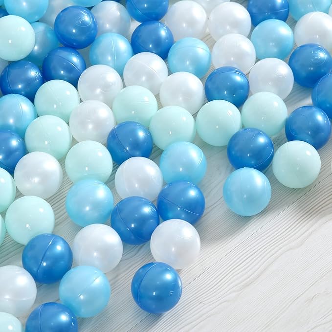 STARBOLO Ball Pit Balls for Toddlers Pack of 100 200 500 - BPA&Phthalate Free Non-Toxic Crush Proof Soft Plastic Balls for 1-5Years Old Toddlers Girl Kids Birthday Pool Playpen Tent Party