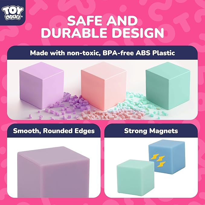 TOY Life 104 Pcs Magnetic Blocks for Kids Ages 3-5, Magnet Building Blocks for Toddlers, Magnetic Blocks for Kids Ages 4-8 Girls & Boys, Educational Learning Building Toys for Age 3 4 5 6 7 8-12