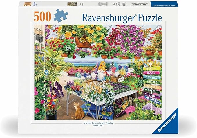 Ravensburger Glorious Garden Center 500 Piece Jigsaw Puzzle | Great Gift for Puzzlers | Premium German Craftsmanship | FSC Certified Sustainable Wood