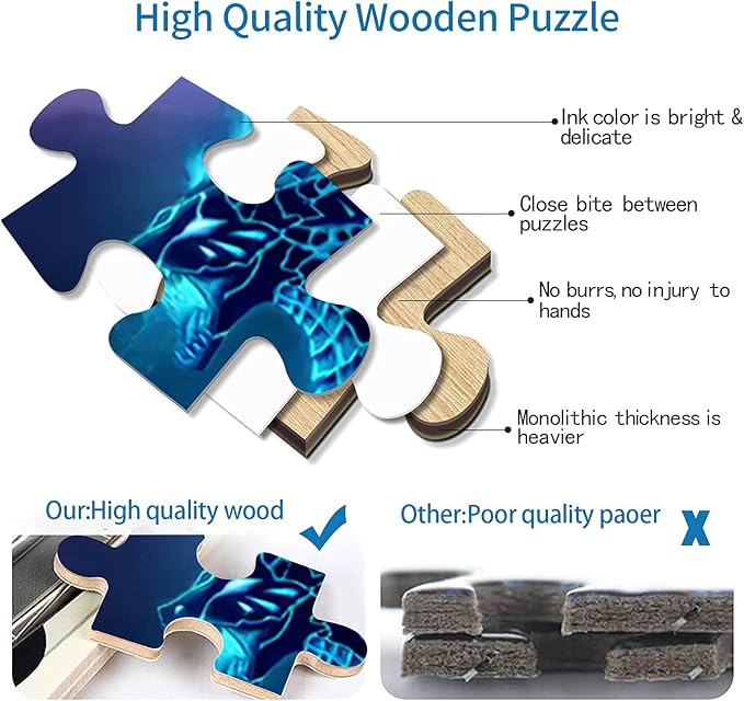 Jigsaw Puzzle 1000 Piece Dragon in The Mountains Classic Puzzle Adult Puzzle DIY Kit Wooden Toy Unique Gift Modern Home Decor