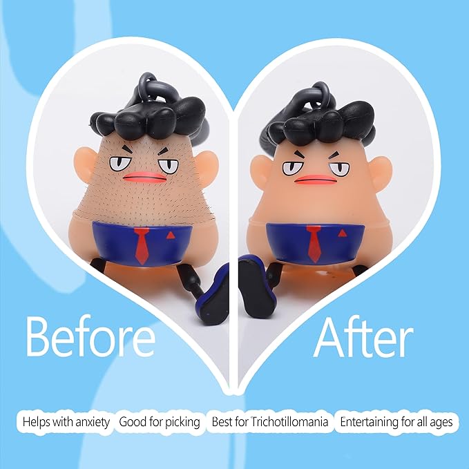 CoolCool Hair Pulling Fidget Toys,Trichotillomania Pop Fidget Toys,Gag Stress Relief Toy Hair Pulling,Anti Anxiety and Venting Novelty Toys for 14+ Ages and Adul Birthday Party Favors