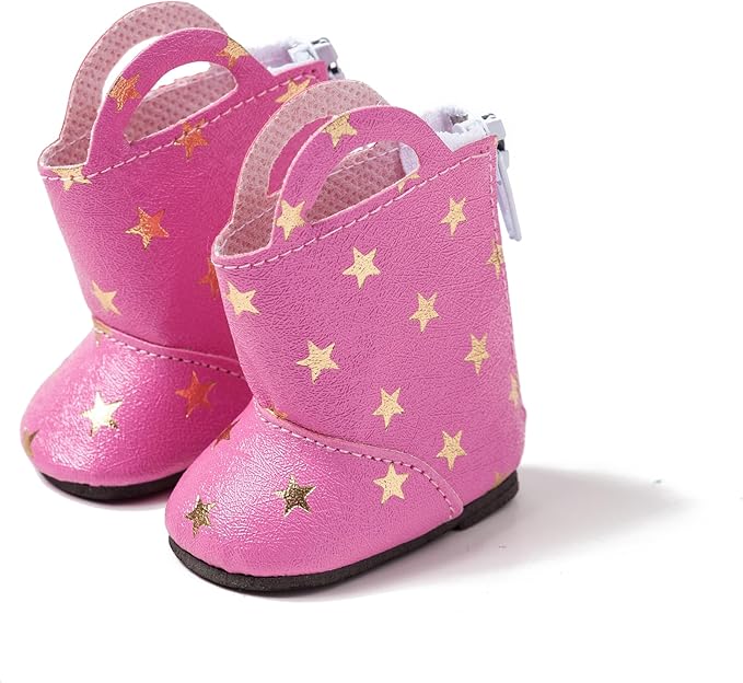 6 Pairs Doll Shoes Fits 14.5 Inch Doll American Wellie Wishers Dolls 100% Get Boots Doll Accessories