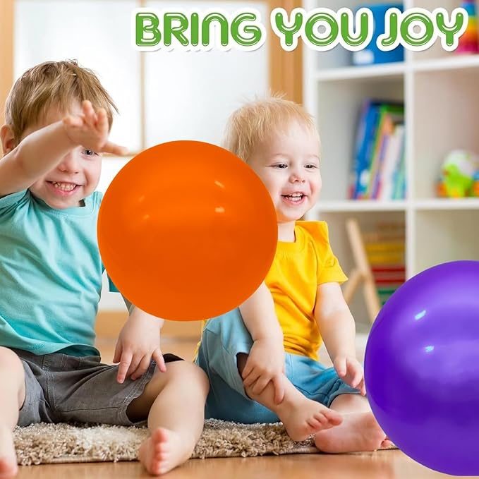 3 Pcs Inflatable Playground Balls 9 Inch Bouncy Balls with Hand Air Pump for Indoor Outdoor Play Balls for Kids