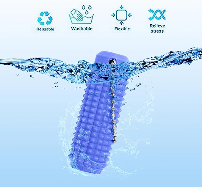 Little Ouchies Fidget Toys,Pain Stim Fidget Toy Reduce Stress for Adults,Anxiety Relief Pain Stim,Spiky Fidget Keychain for Anxiety and Stress Reduction,Novelty Gifts Blue (2PCS Pink and Black)