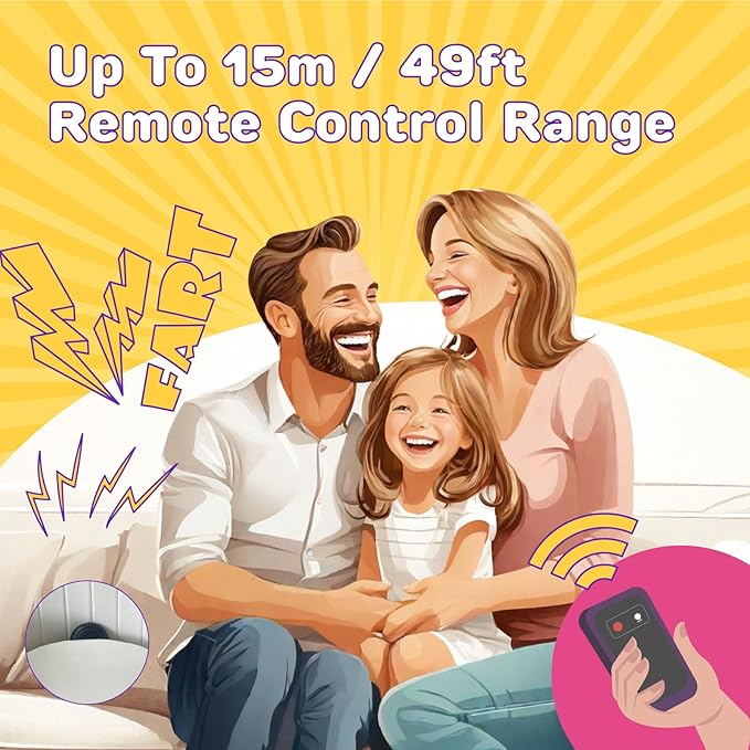 Fart Machine with Remote, Fart Machine Prank Pocket Size April Fools' Day Funny Tricky Toy, Electronic Magnetic Simulated Farting Sounds Bomb Bags Farting Machine Party Prank Toy