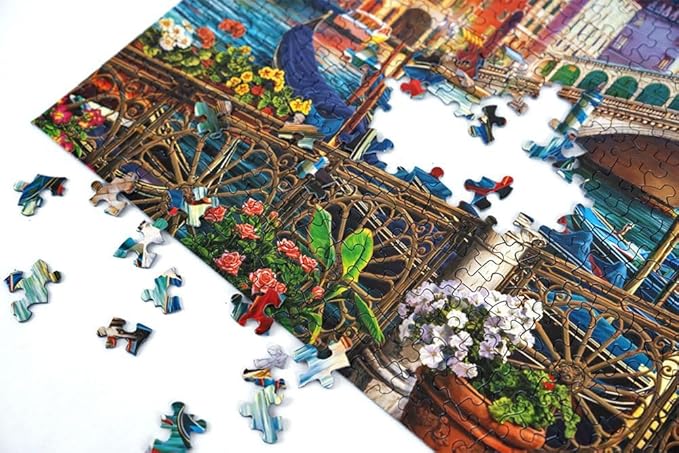 Springbok's Evening Cafe in Venice 1000 Piece Puzzle for Adults- Wonderful Travel Themed Puzzle to Challenge You