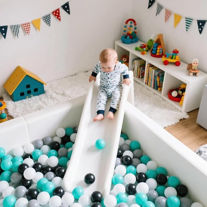 STARBOLO Ball Pit Balls for Toddlers Pack of 100 200 500 - BPA&Phthalate Free Non-Toxic Crush Proof Soft Plastic Balls for 1-5Years Old Toddlers Girl Kids Birthday Pool Playpen Tent Party