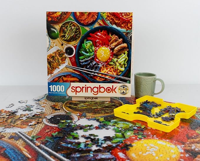 Springbok Korean Delight 1000 Piece Jigsaw Puzzle for Adults - Unique Cut Pieces - Made in USA