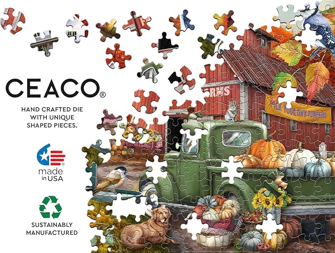 Ceaco - Farm Sweet Farm - 1000 Oversized Piece Jigsaw Puzzle