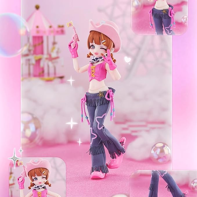 CALEMBOU BJD Blind Box, Eve Lynna Series 18cm Ball Jointed Doll, Cute Dress Up Doll with Joints, Collection Action Figure Toys, Gift for Girls Boys (Eve Lynna-1box)