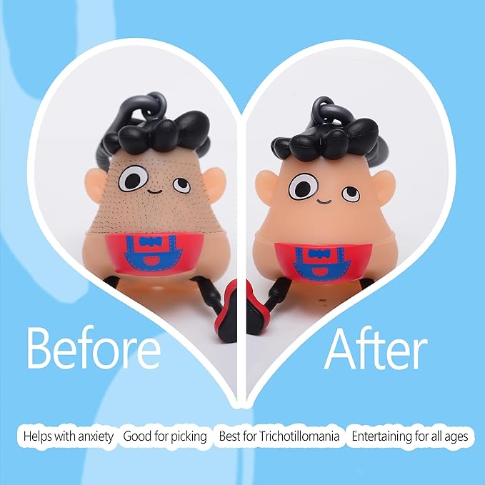 Hanhan for 14+ Ages Hair Pulling Fidget,Trichotillomania Pop Fidget Toys,Gag Novelty,Asmr Picking Stress Relief Toy,Anti Anxiety Venting Novelty Toys Birthday Party Favors