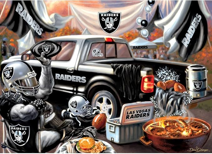 MasterPieces - 1000 Piece Jigsaw Puzzle, NFL Las Vegas Raiders, Fun for Adults and Family, Non-Glare Finish, 19.25"x26.75"