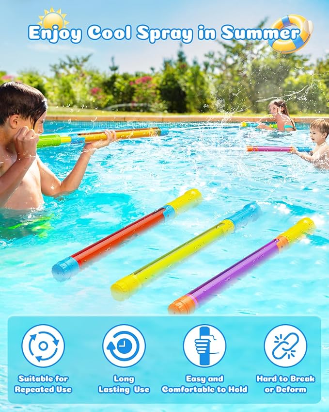 Water Gun Squirt Toys for Kids Adults: Outdoor Blaster Water Guns for Kids Age 3-4-5-8-12 Bulk - Fun Water Squirter Toy for Swimming Pool Beach Summer Outside Party Games