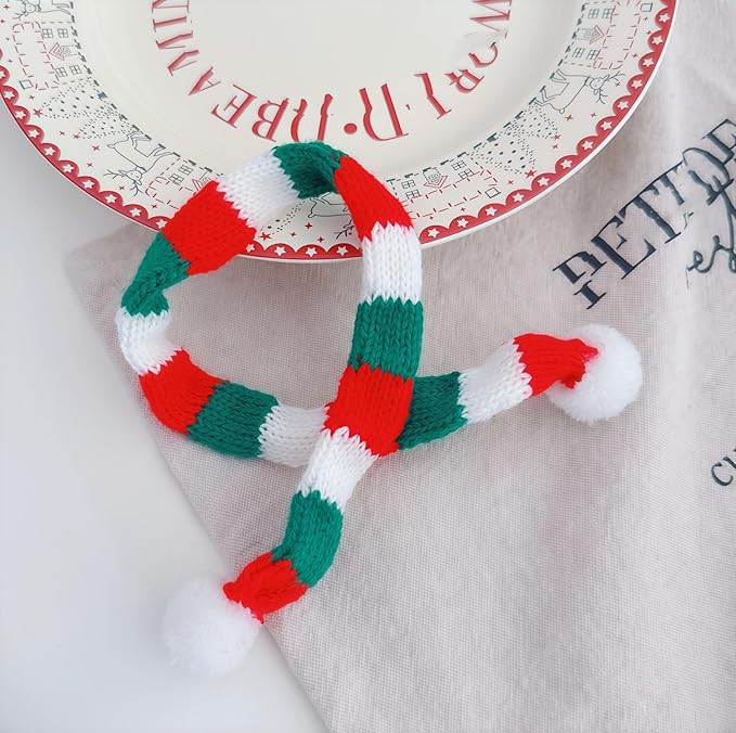 Christmas Clothes for Lu bubu 17cm Dolls(No Doll) Accessories,, Stylish Kawaii Festive Christmas Sweater Scarf Outfit Set 3 Pieces Suitable for 17cm Doll , Xmas Doll Clothing Set Replacement