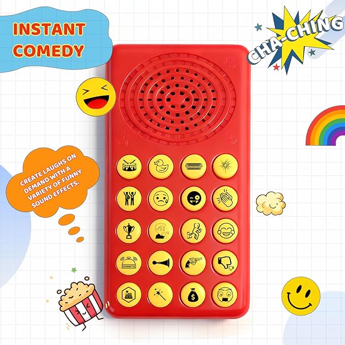 Sound Effects Machine - Easter Basket Stuffers for Kids - 20 Funny Sounds with Volume Control - Portable Electronic Sound Maker for Party, Game Night and Family Fun